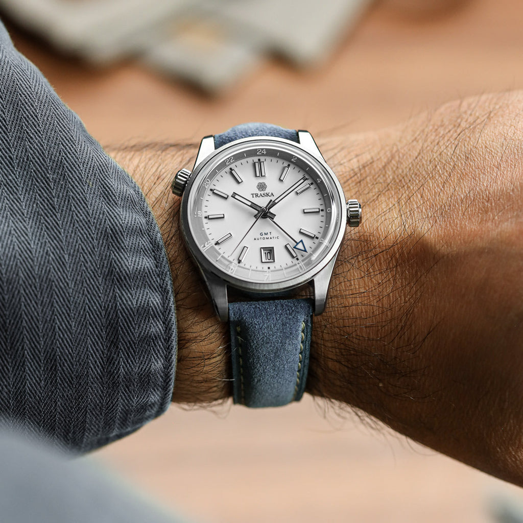 Original Highley Padded Suede Italian Leather Watch Strap - Ebano