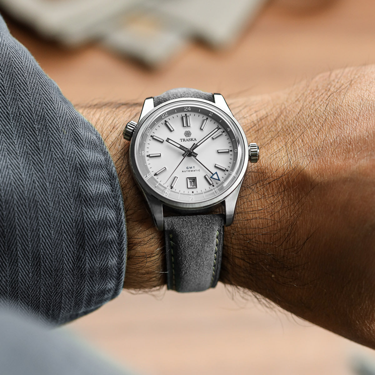 Original Highley Padded Suede Italian Leather Watch Strap - Ebano