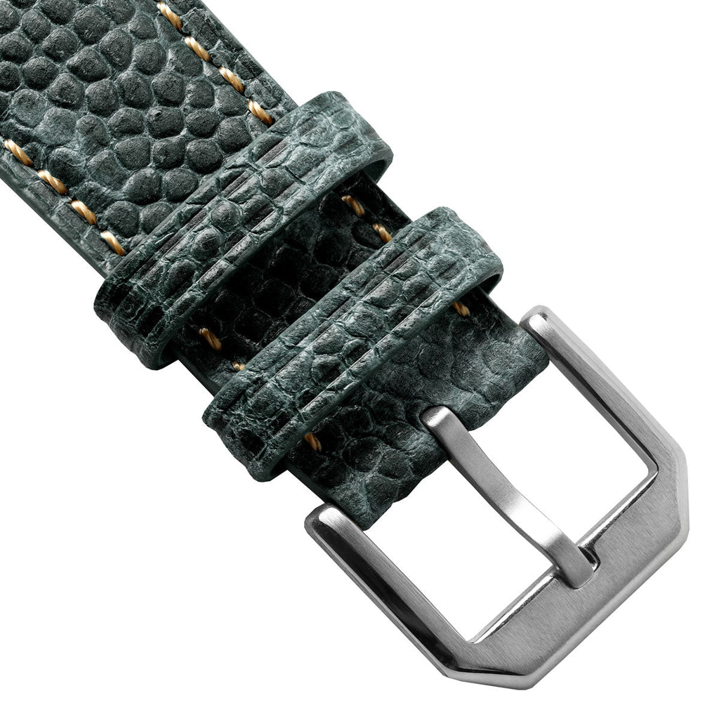 Adassa Gepolsterte Lederarmband für Uhren - Kaviar Mattblau