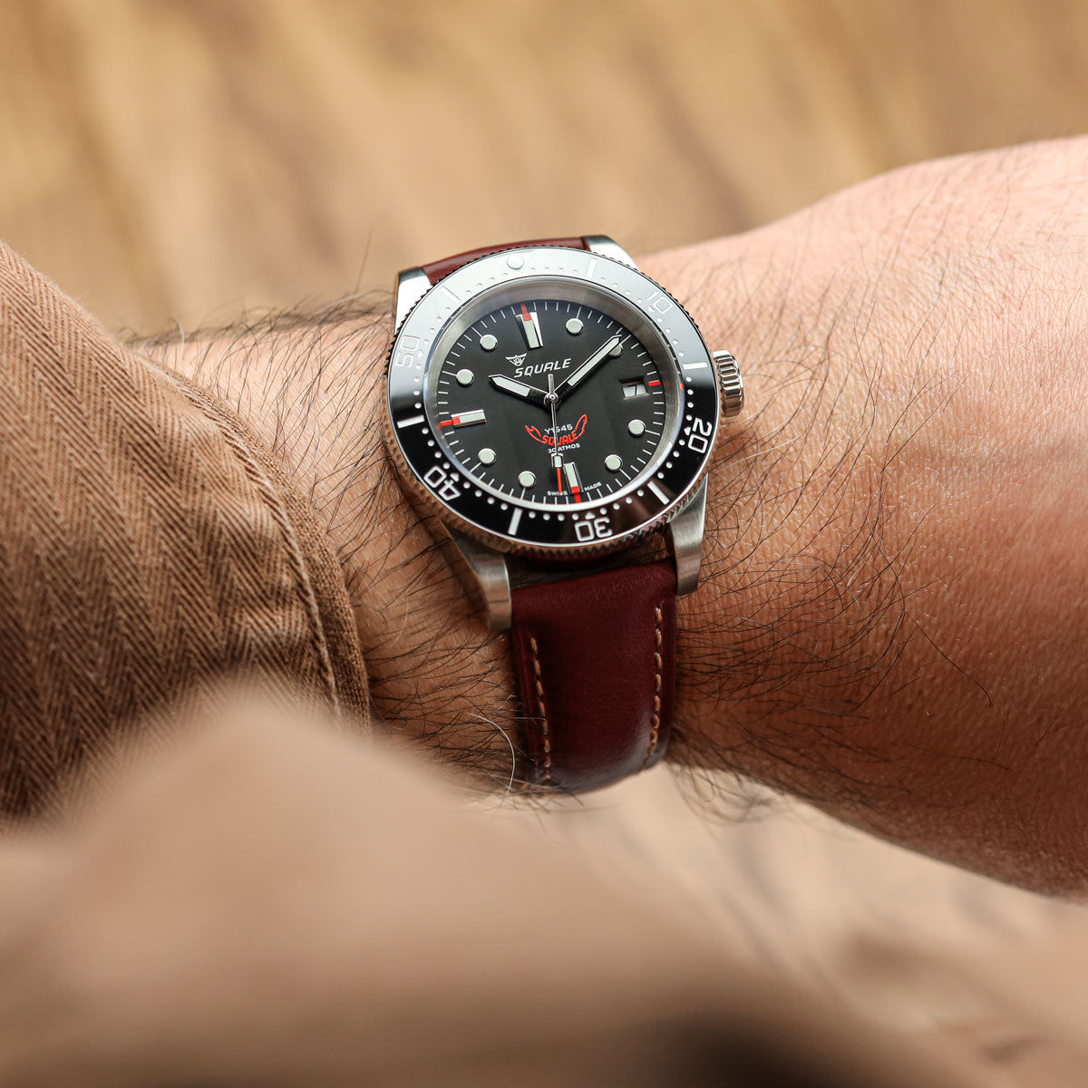 Tenby Elegant Genuine Leather Watch Strap – Timeless Chestnut Brown