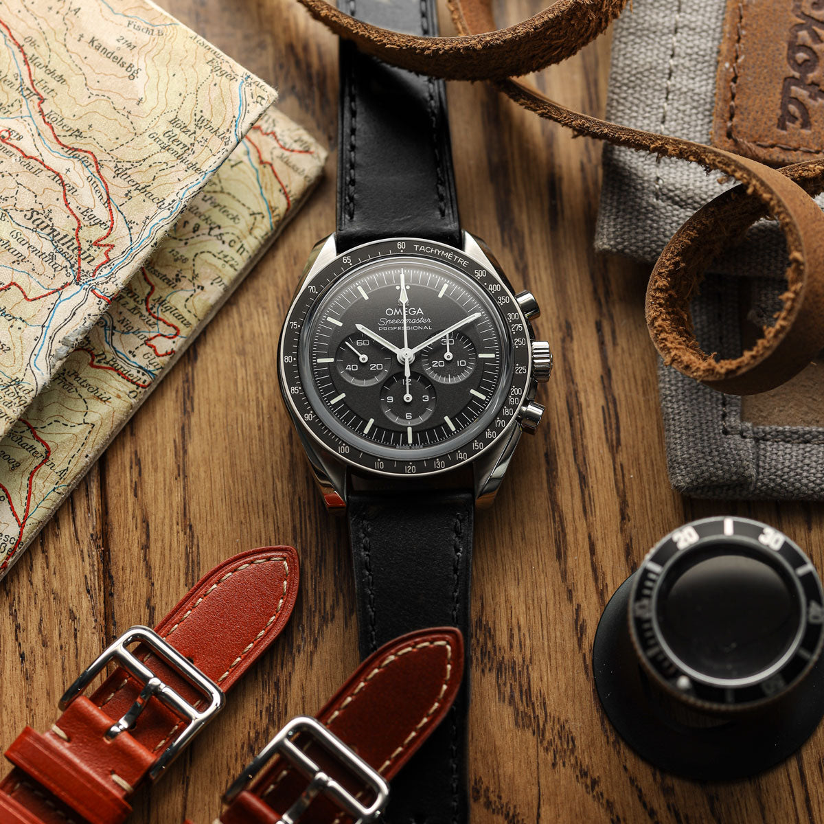 Brixham Flat Leather Watch Strap - Timeless Chestnut Brown for Sophisticated Style