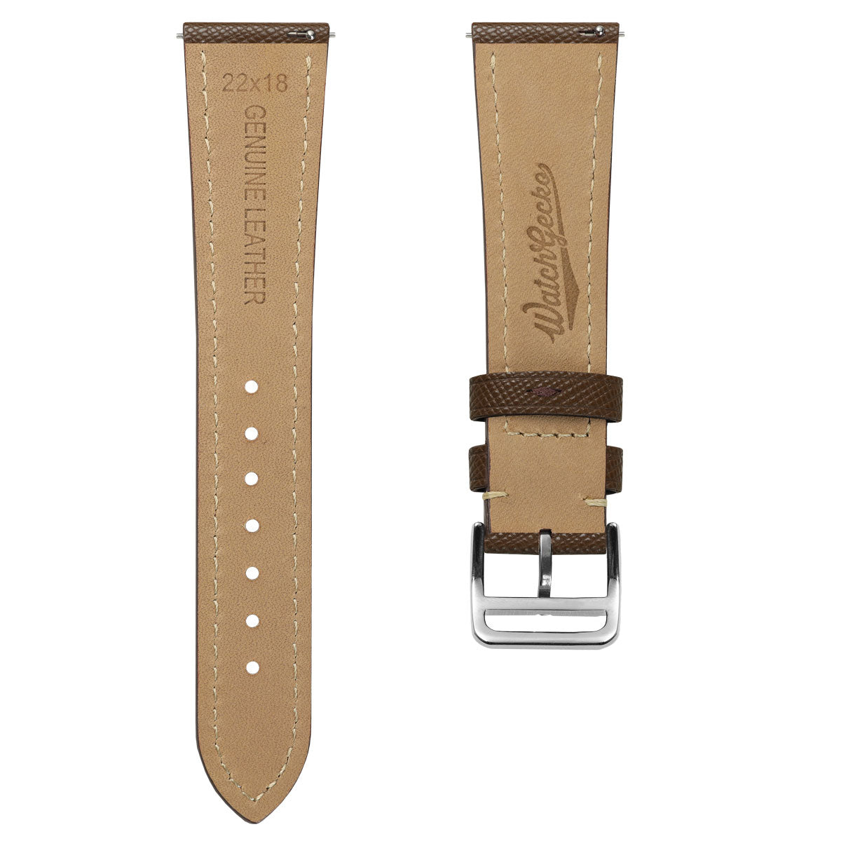Bracelet Montre en Cuir Plat Brixham - Style Vintage Chestnut Crazy Horse