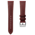 Bracelet de Montre en Cuir Plat Brixham - Style Vintage Horse Fou Rouge Scarlet