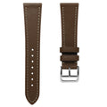Bracelet pour montre en cuir saffiano Brixham marron élégante et durable