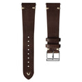 Classic Simple Handmade Italian Leather Watch Strap - Chocolate Brown