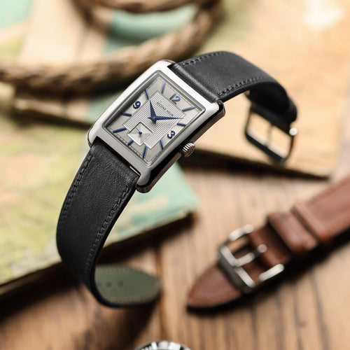 Camden Hand-Stitched Genuine Leather Watch Strap - Black