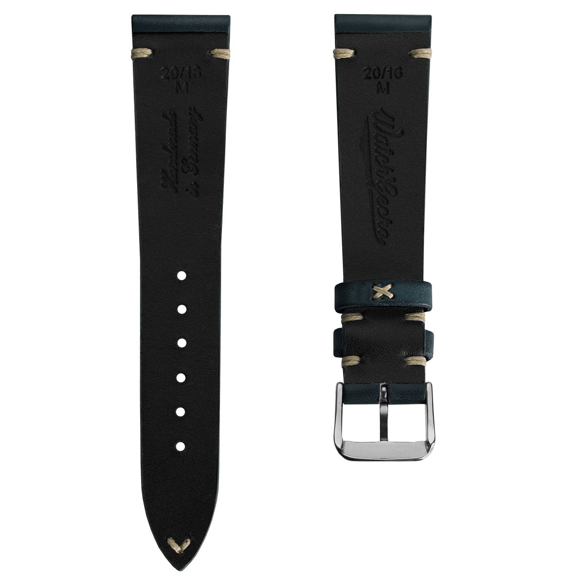 WatchGecko Oakley V-Stitch Hand-Painted Watch Strap - Forest Green