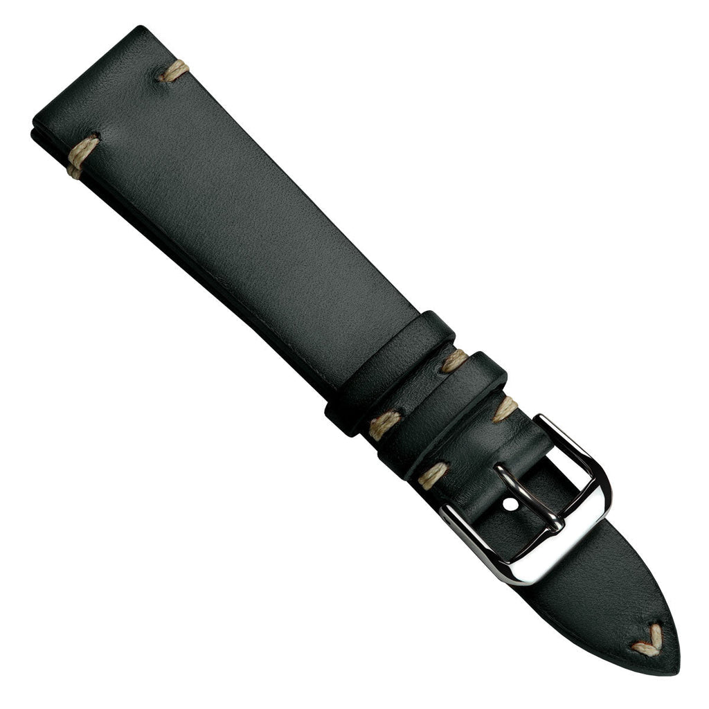 WatchGecko Oakley V-Stitch Hand-Painted Watch Strap - Forest Green