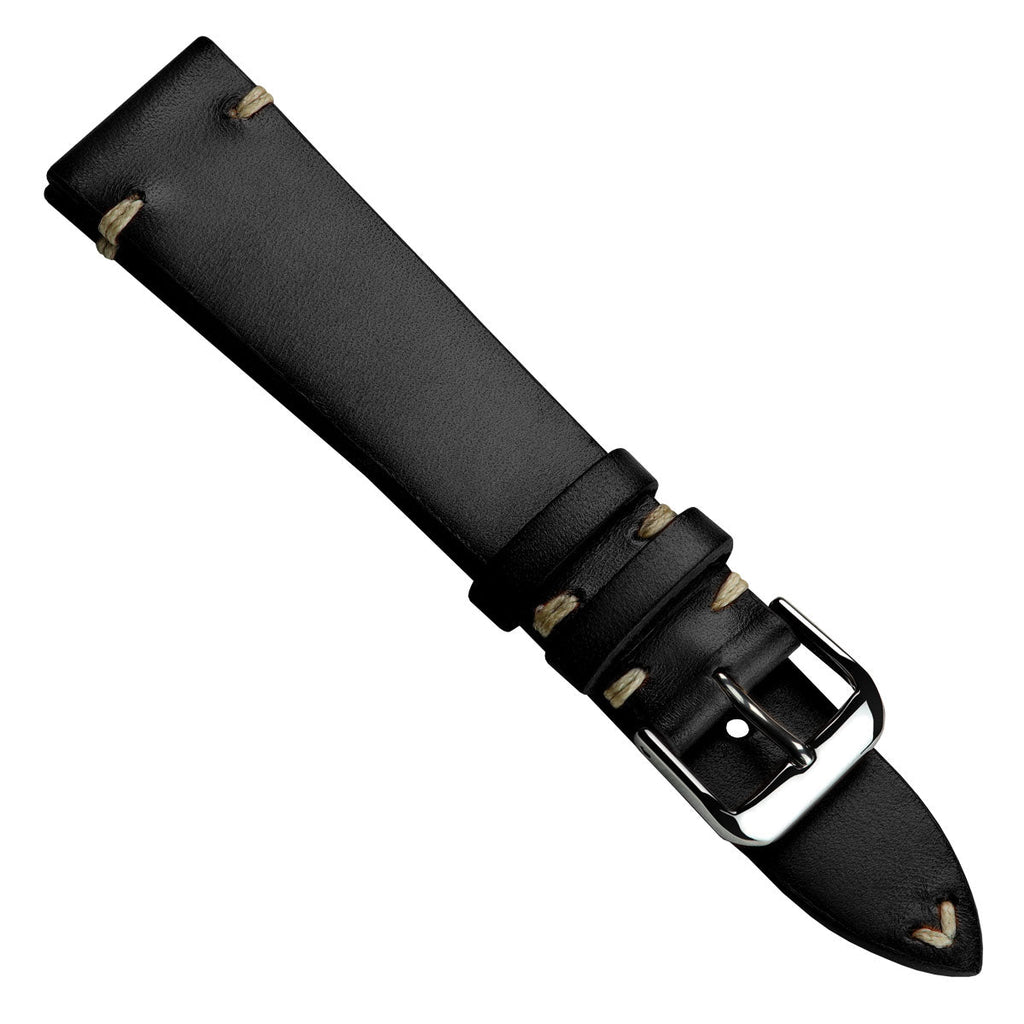 WatchGecko Oakley V-Stitch Hand-Painted Watch Strap - Black