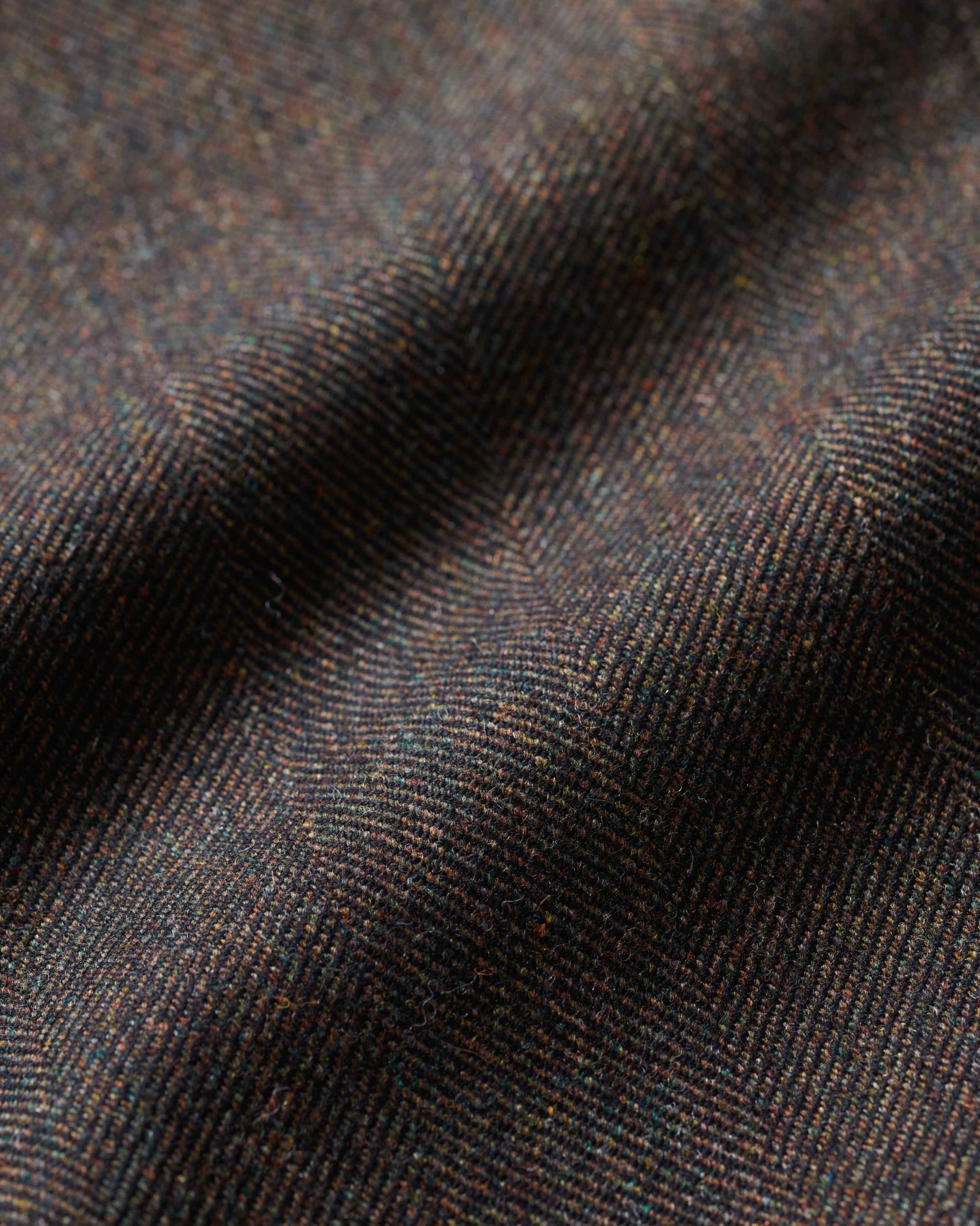 Wool Herringbone Double-Pleat Trouser