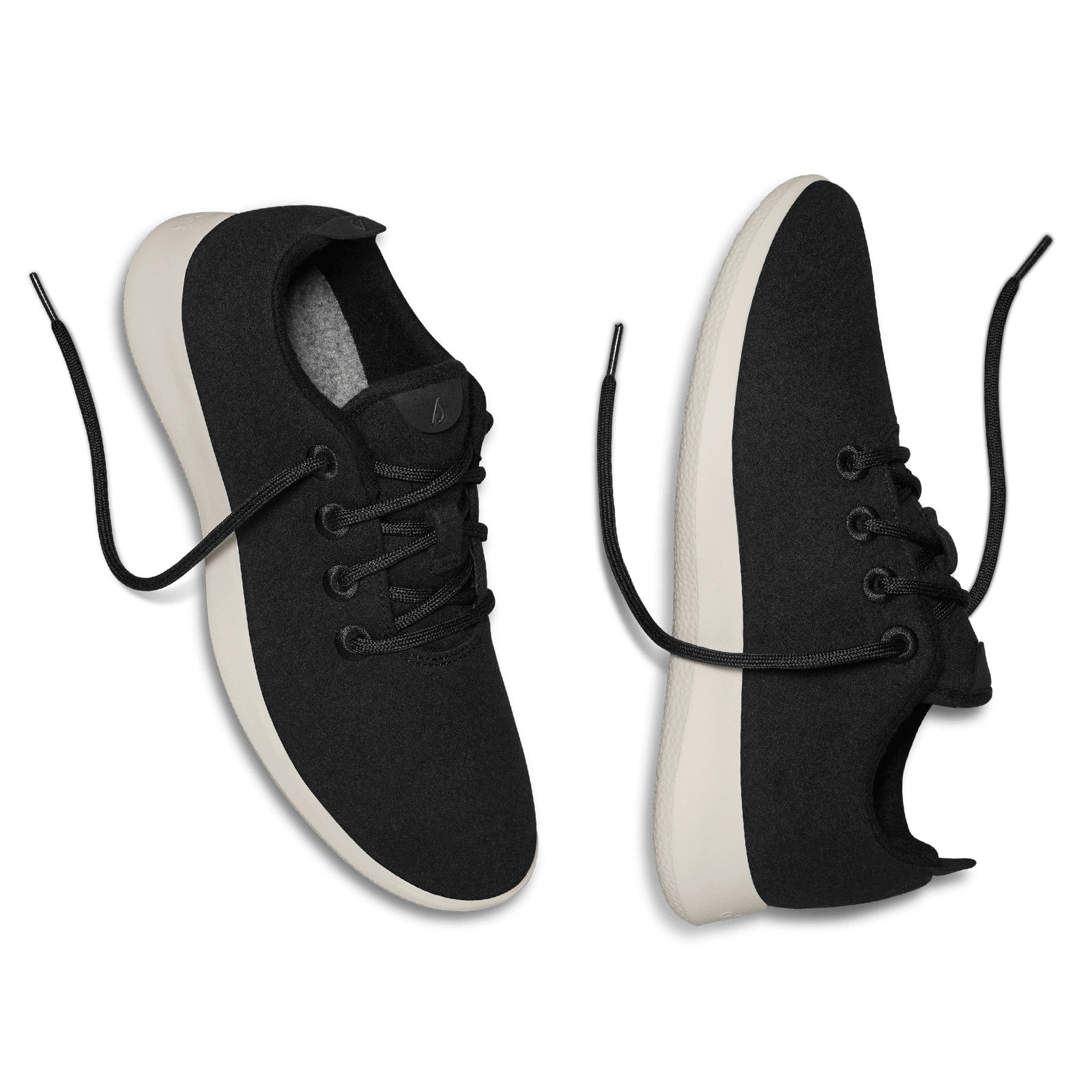 Men's Wool Runner - True Black (Cream Sole)