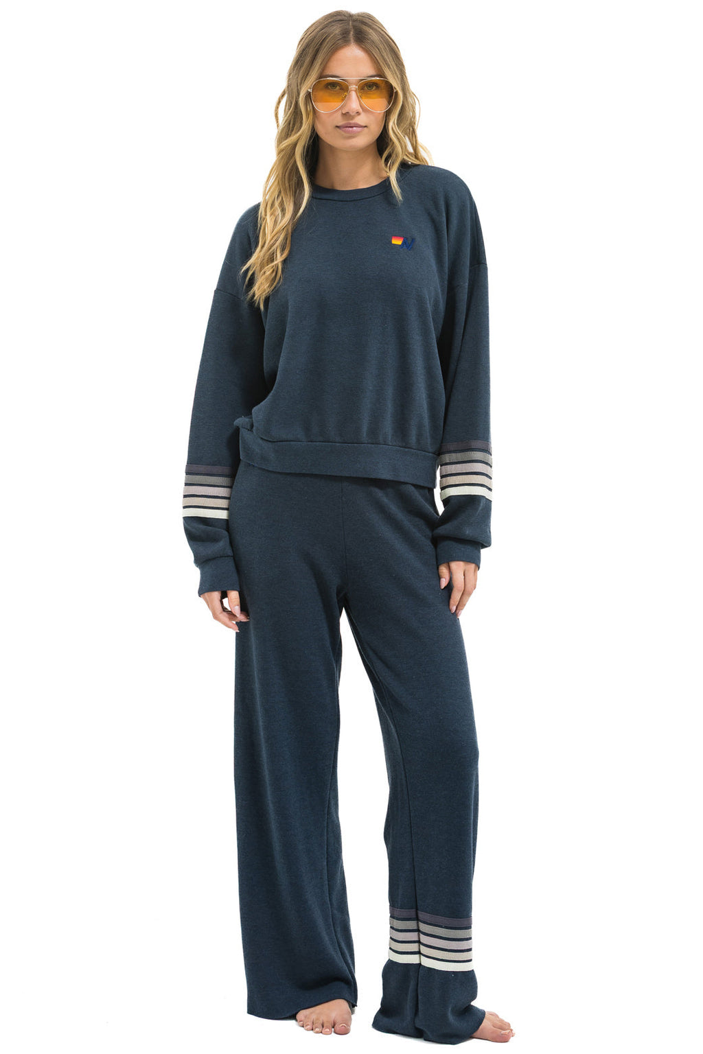 RUGBY STITCH 2 RELAXED CREW SWEATSHIRT - CHARCOAL // CHARCOAL