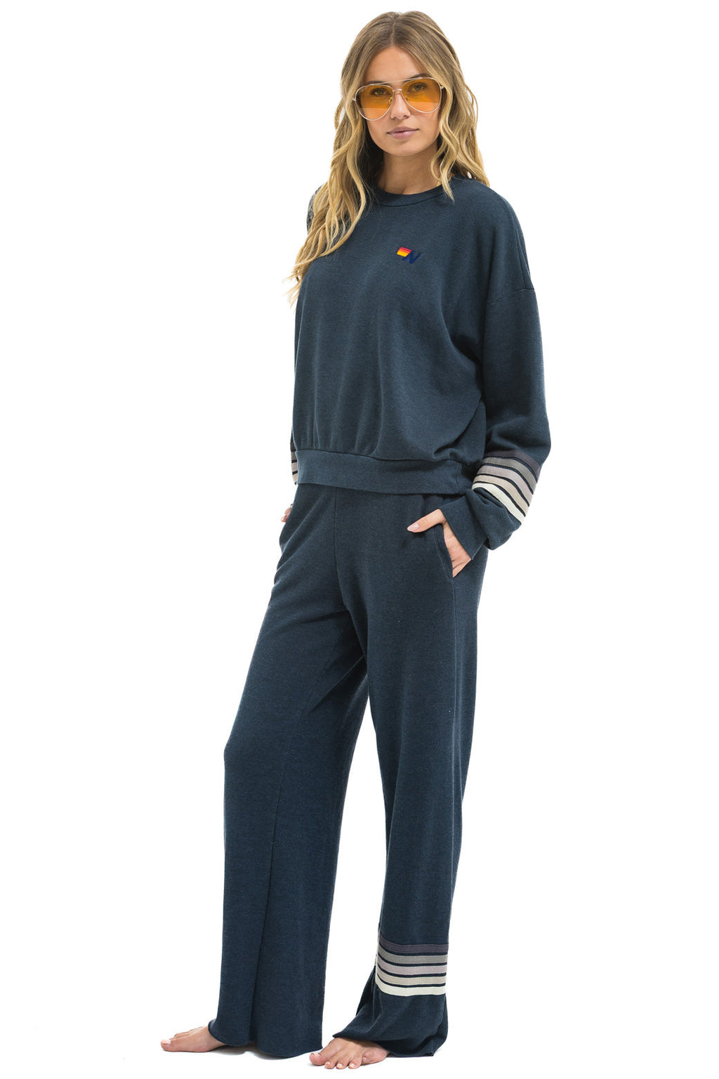 RUGBY STITCH 2 RELAXED CREW SWEATSHIRT - CHARCOAL // CHARCOAL