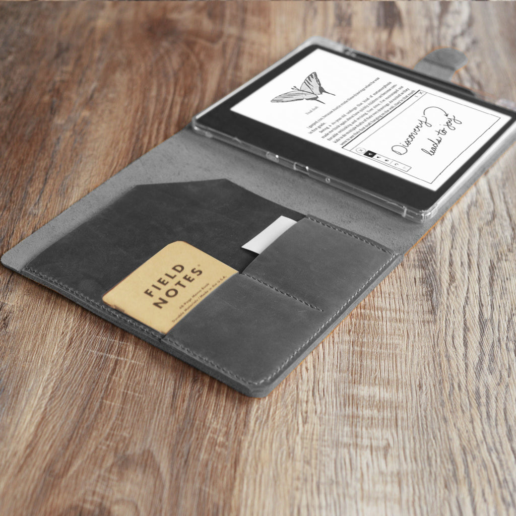 Étui en cuir personnalisé pour Kindle Scribe - Plusieurs couleurs disponibles - Modèle 607-SC