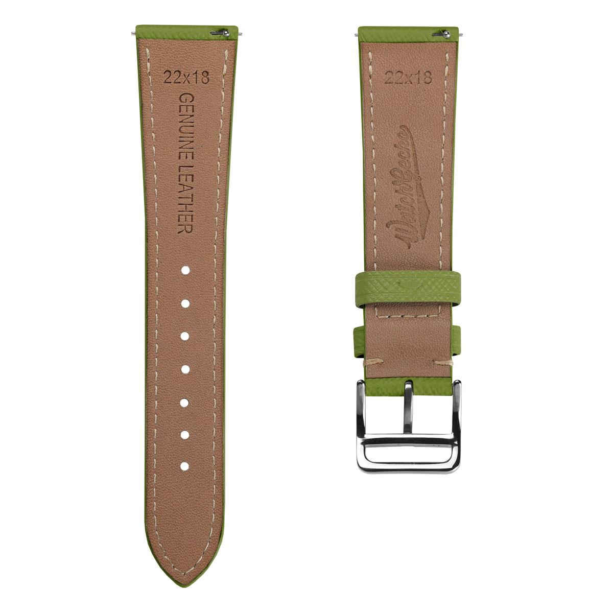 Brixham Saffiano Lederarmband in Avocado Grün für stilvollen Komfort