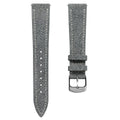 Arbour Hand-Stitched Denim & Genuine Leather Watch Strap – Elegant Grey Design