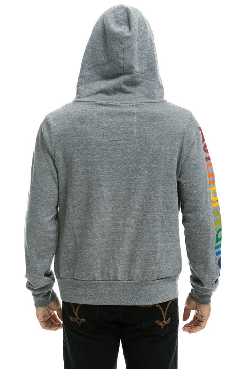 AVIATOR NATION HAIGHT ASHBURY HOODIE - HEATHER GREY