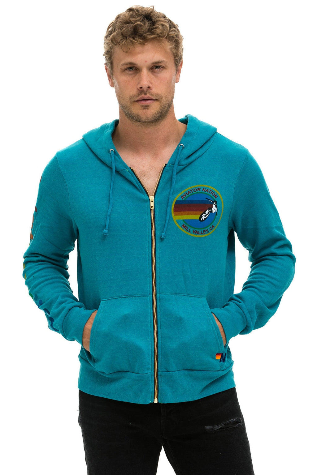 AVIATOR NATION MILL VALLEY HOODIE - TEAL