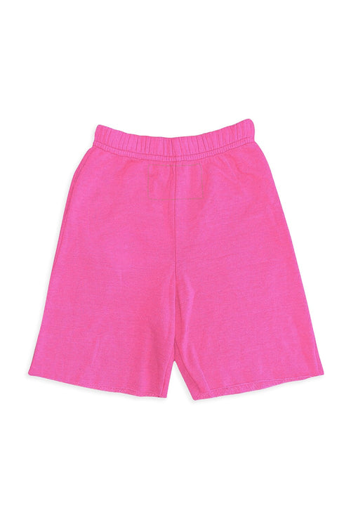 AVIATOR NATION NEW YORK CITY KIDS SWEATSHORTS - NEON PINK