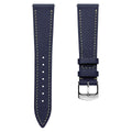 Hanley Textured Epsom Hand-Stitched Leather Watch Strap - Dark Blue