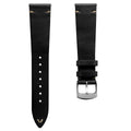Genuine Horween Chromexcel® V-Stitch Leather Watch Strap - Chromexcel Black