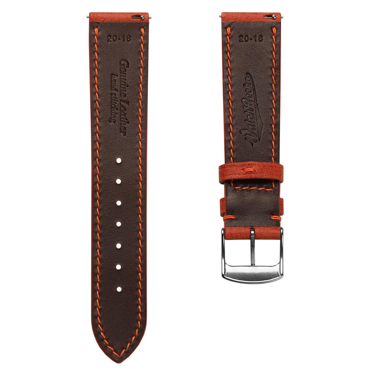 Pasek do zegarka Ravello Tuscan Leather w kolorze Rust - elegancki i trwały styl dla Twojego czasu