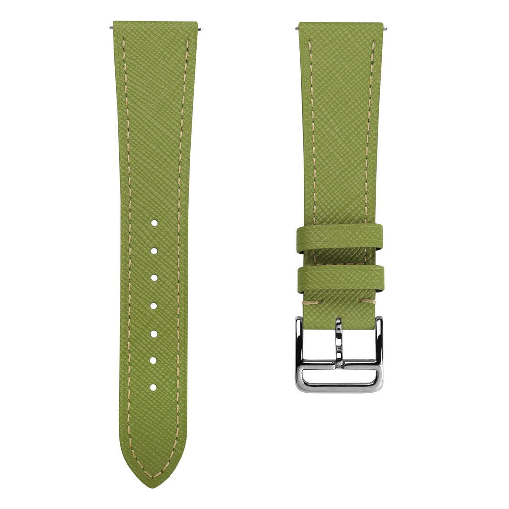 Brixham Saffiano Lederarmband in Avocado Grün für stilvollen Komfort