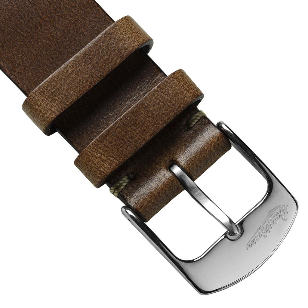 Genuine Horween Chromexcel® V-Stitch Leather Watch Strap - Chromexcel Light Brown