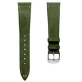 Badalassi Carlo Pueblo V-Stitch Genuine Italian Leather Watch Strap - Earth Green
