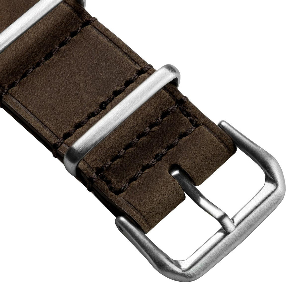 Cambridge Genuine Leather British Military Watch Strap - Chocolate Brown