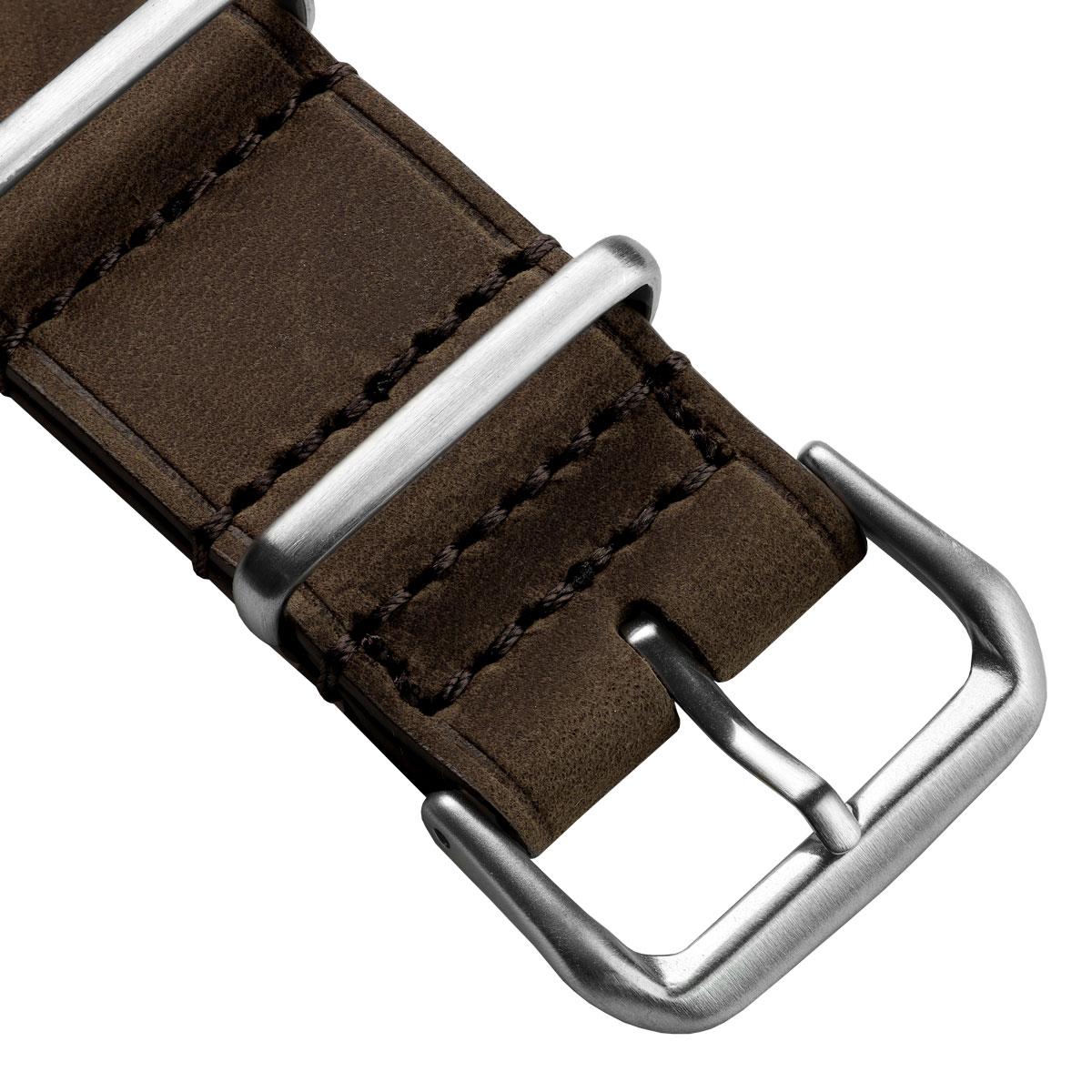Cambridge Genuine Leather British Military Watch Strap - Chocolate Brown