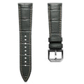 Bracelet de montre en cuir véritable avec imprimé alligator Carolina - Gris graphite élégante
