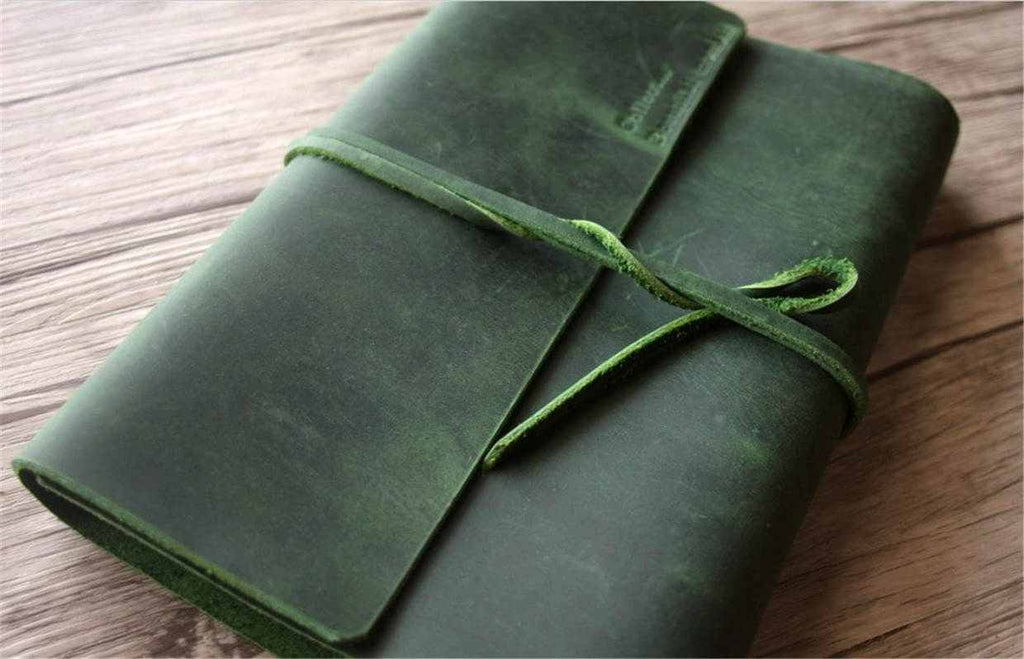 Personalized Leather in Loving Memory Guest Book Album