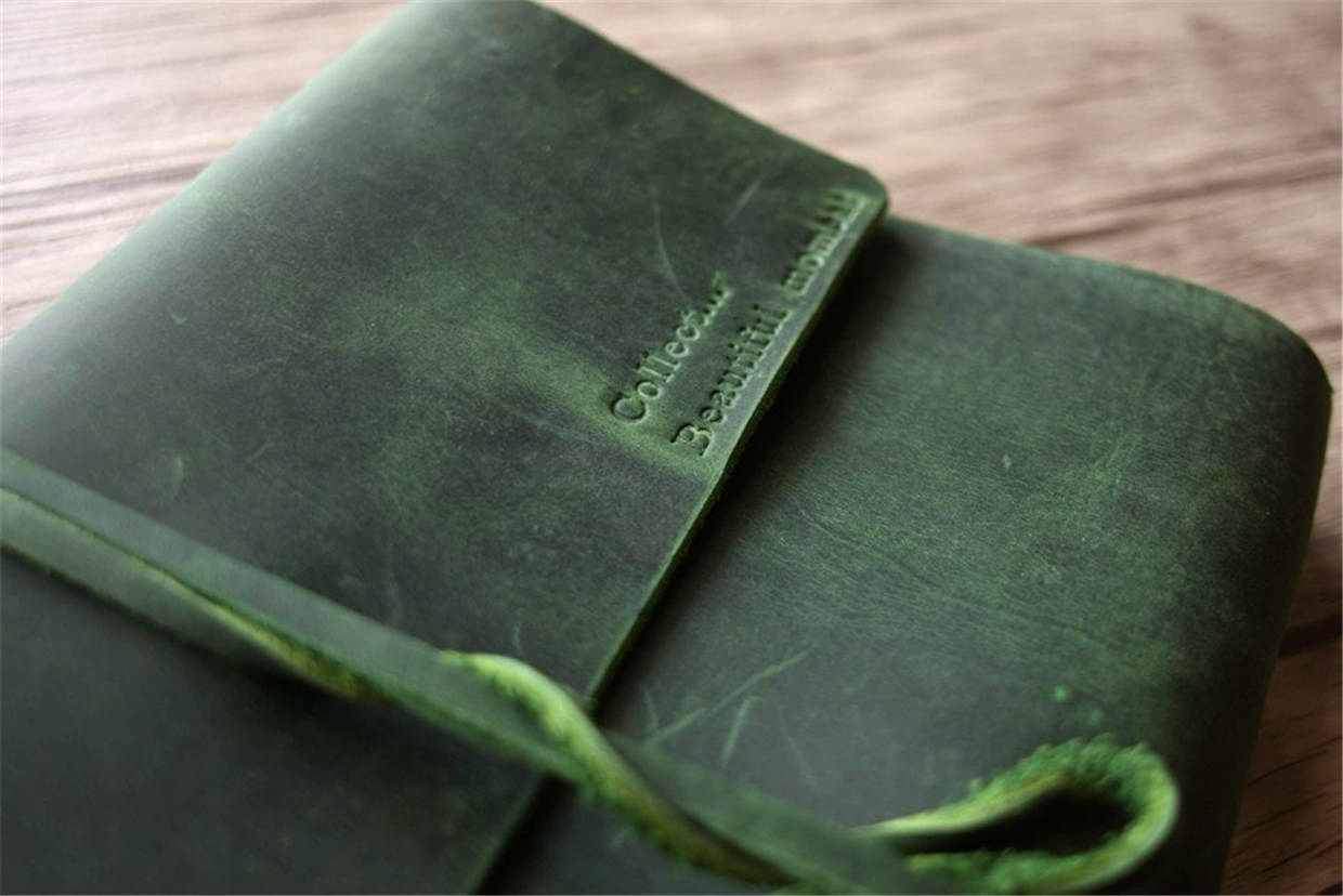 Personalized Leather in Loving Memory Guest Book Album