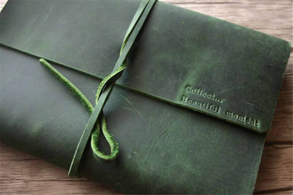 Personalized Leather in Loving Memory Guest Book Album