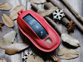 Porsche Taycan Macan 911 718 Cayenne ... Key Fob Cover, Personalized Leather Key Case For Porsche, Gift For Her, Birthday Gifts