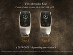 ปลอกกุญแจรีโมท Mercedes E-Class, กล่องกุญแจหนังทำมือสำหรับ Mercedes S-Class A-Class C-Class G-Class, ของขวัญสำหรับคุณพ่อ