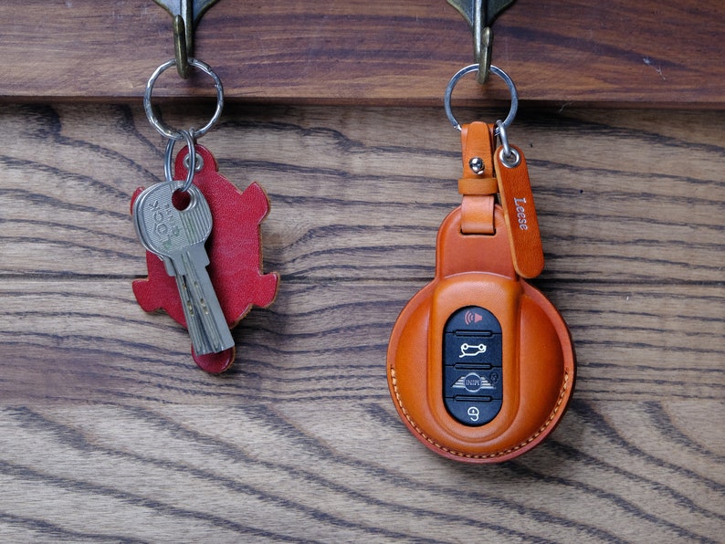 2024 Mini Cooper S Countryman Key Fob Cover, Leather Key Cover For Mini Cooper Countryman Clubman JCW,  Mini S Countryman Accessories