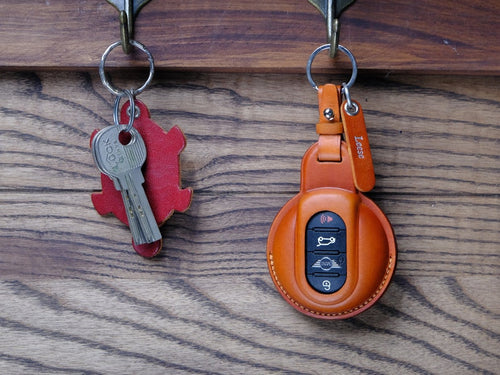 2024 Mini Cooper S Countryman Key Fob Cover, Leather Key Cover For Mini Cooper Countryman Clubman JCW,  Mini S Countryman Accessories