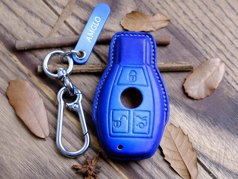 เคสหนังหุ้มกุญแจรถยนต์ Mercedes สั่งทำพิเศษ, เคสหนังสำหรับกุญแจ S-class E-class G-class GLC GLK, ของขวัญสำหรับผู้ชาย, อุปกรณ์เสริม Mercedes