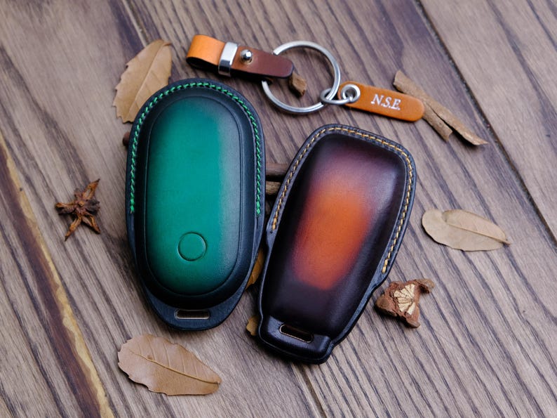 พวงกุญแจหนังทำมือสำหรับ Mercedes-Benz GLE, เคสกุญแจรถหนังทำมือสำหรับ Mercedes Benz C E S-Class GLA GLC, อุปกรณ์เสริม Mercedes