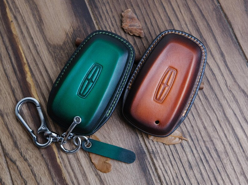 2025 2024 Lincoln Aviator Key Fob Cover - Personalized Leather Key Case For Corsair Navigator Continental MKZ - Gift For Husband