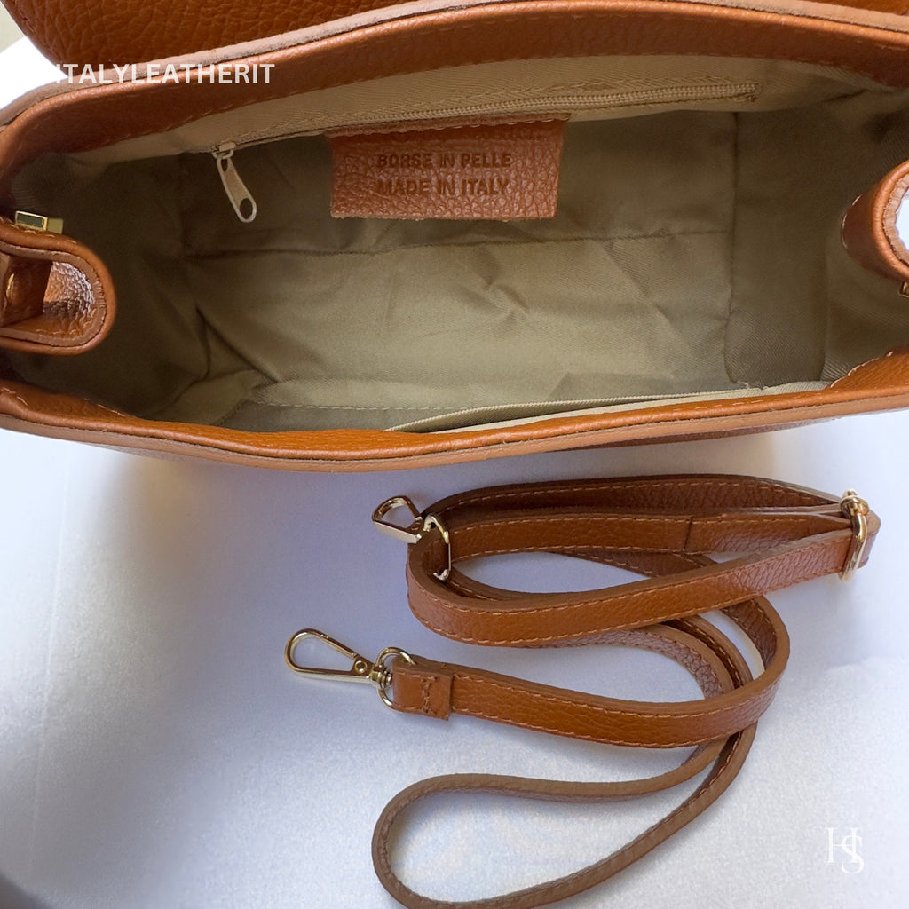 Italian Handmade Leather Bags For Women, Elegant brown purse, Made in Italy