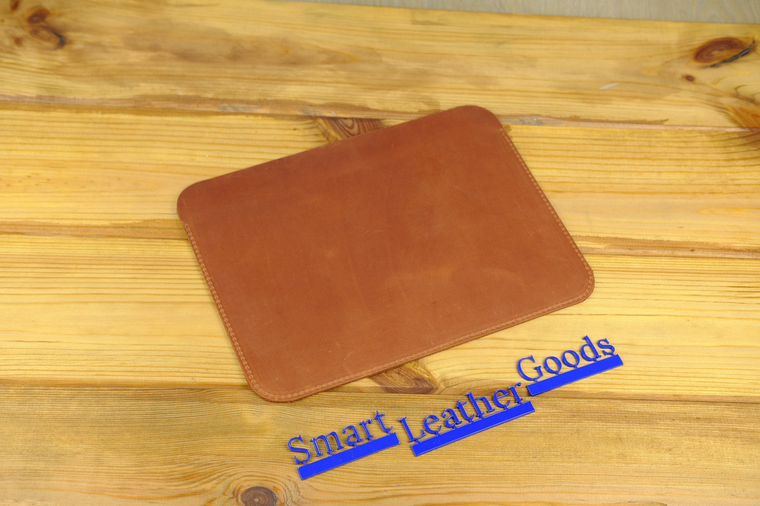Personalized Leather MacBook Case: Free Stamp, MacBook Air/Pro Sleeve
