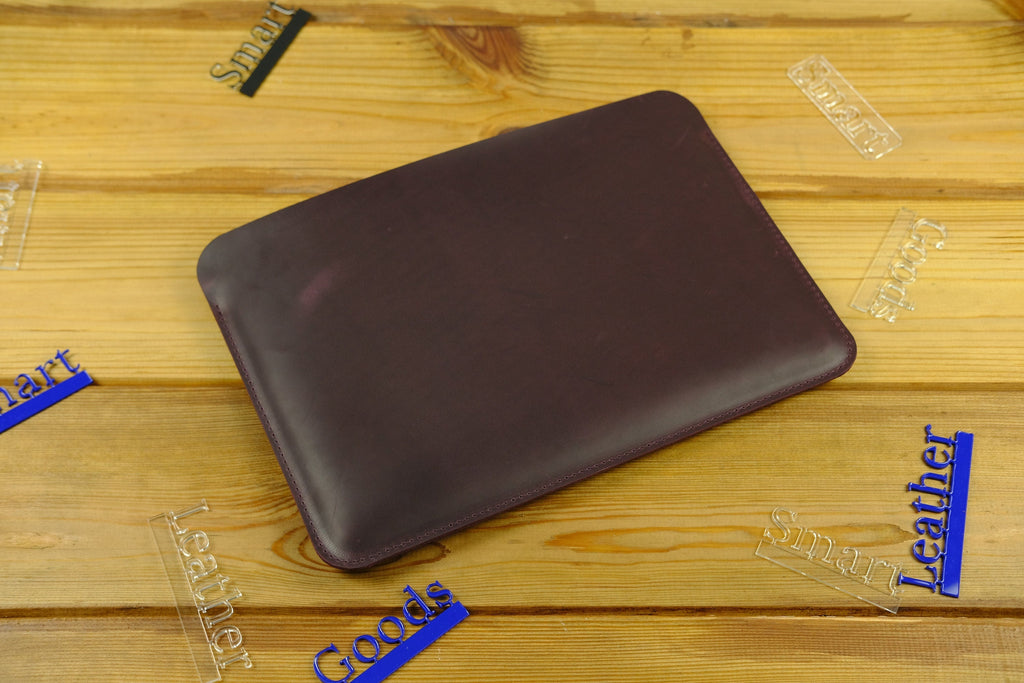 Personalized Leather MacBook Case: Free Stamp, MacBook Air/Pro Sleeve
