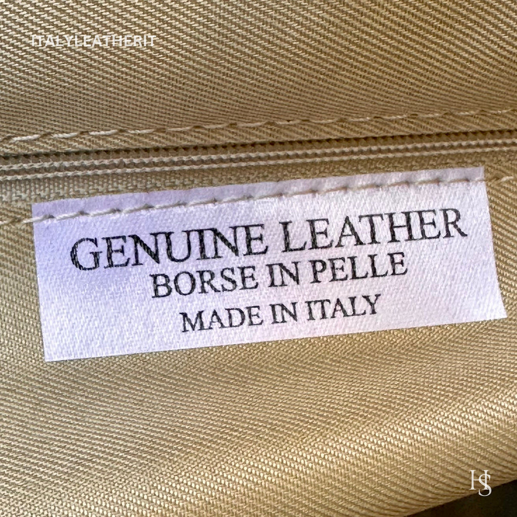 Italian Handmade  Leather Tote Bag, Cream Shoulder Handbag with Lock, Minimalist Purse