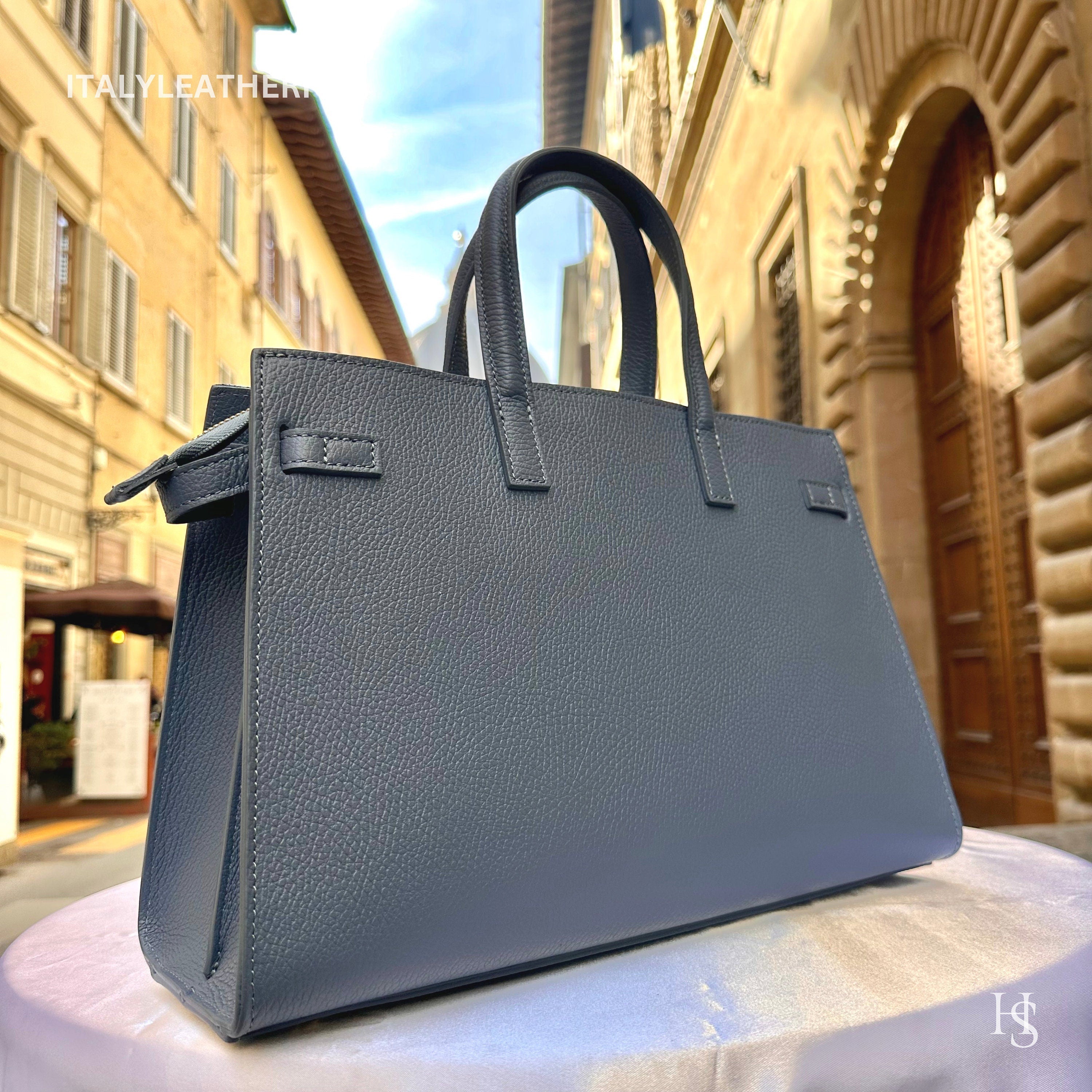 Italian Handmade Leather Bags for Women Purse from Florence, tote handbag, gold hardware