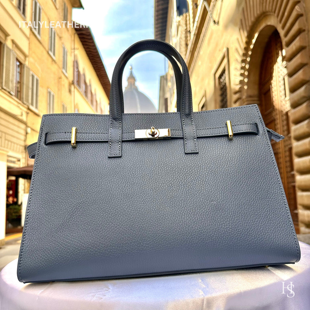 Italian Handmade Leather Bags for Women Purse from Florence, tote handbag, gold hardware
