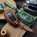 Leather Car Key Fob Cover: Hyundai Palisade, Santa Fe, Avante