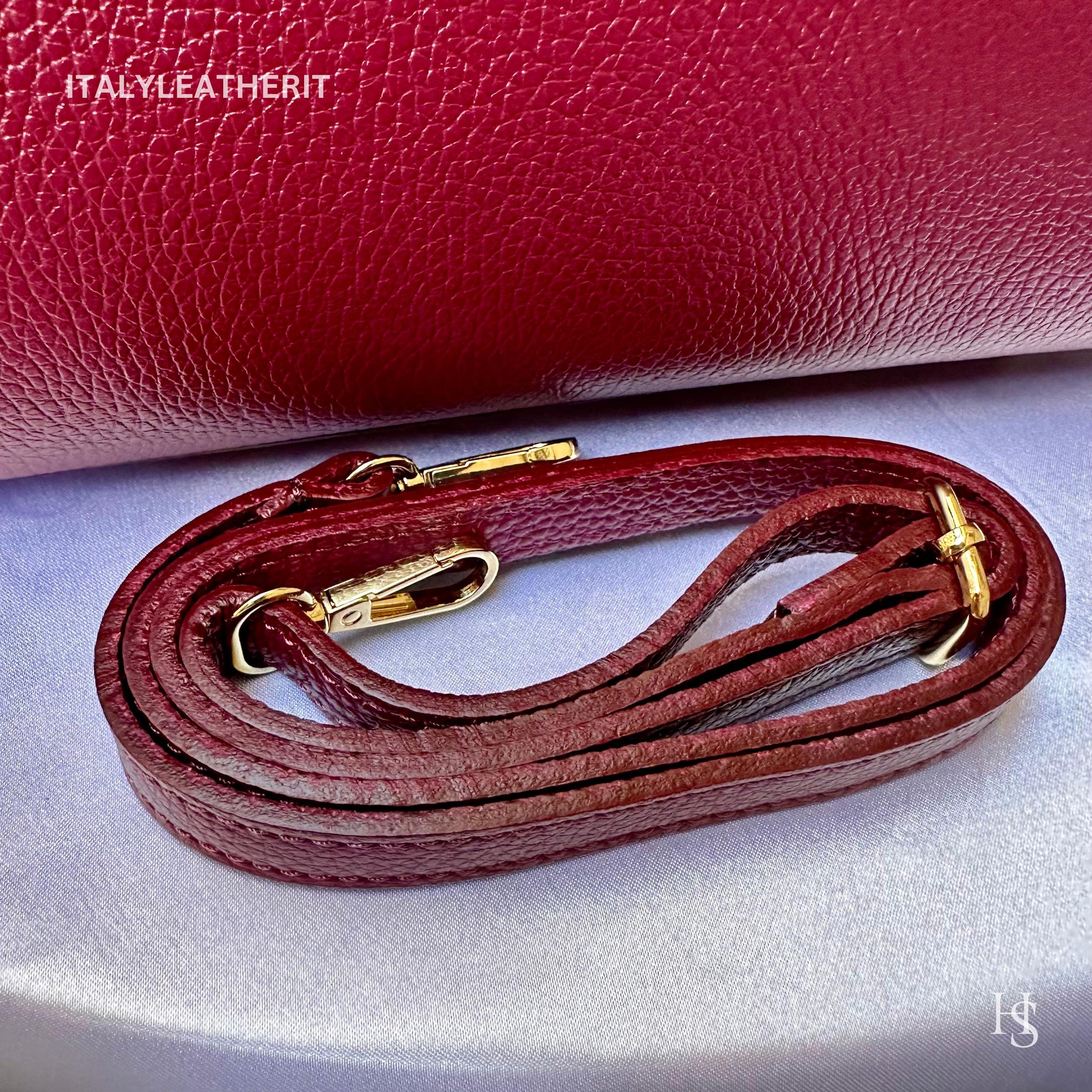 Italian Handmade Burgundy Leather Tote Bag for women